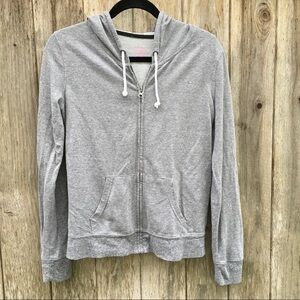 Xhilaration Gray Zip Up Hoodie Long Sleeve Sweatshirt Medium